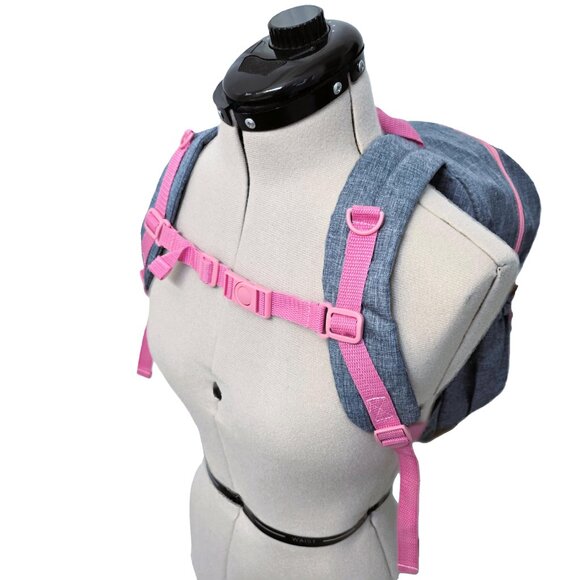 Hello Kitty Small Backpack - Denim with Pink Accents Sanrio - Bow and Cat Ears - Picture 4 of 11